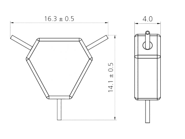 Y Connector 120deg 6edge xmm xmm Assembly Front